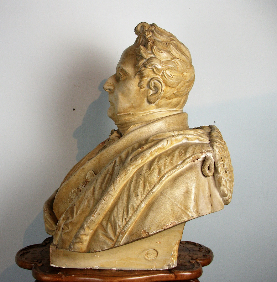 Plaster Bust of a Male Figure